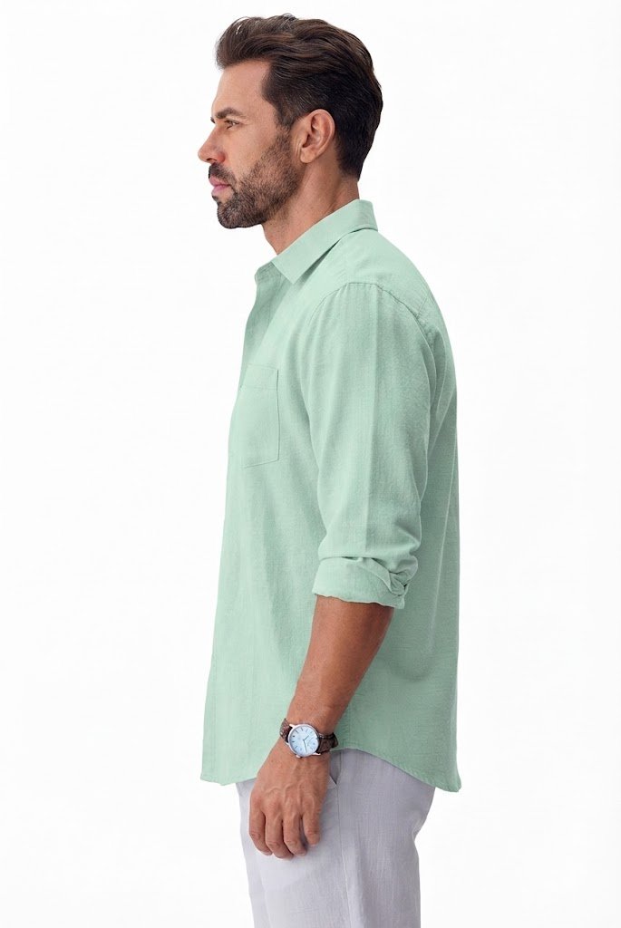 Premium Oxford Kent Collar Chest Pkt Shirt - LEMON hover