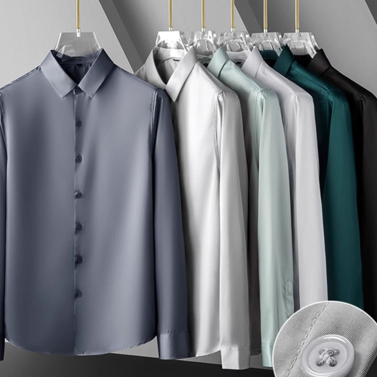 Premium Micro Spandex Shirt - SEA GREEN L/SLV hover