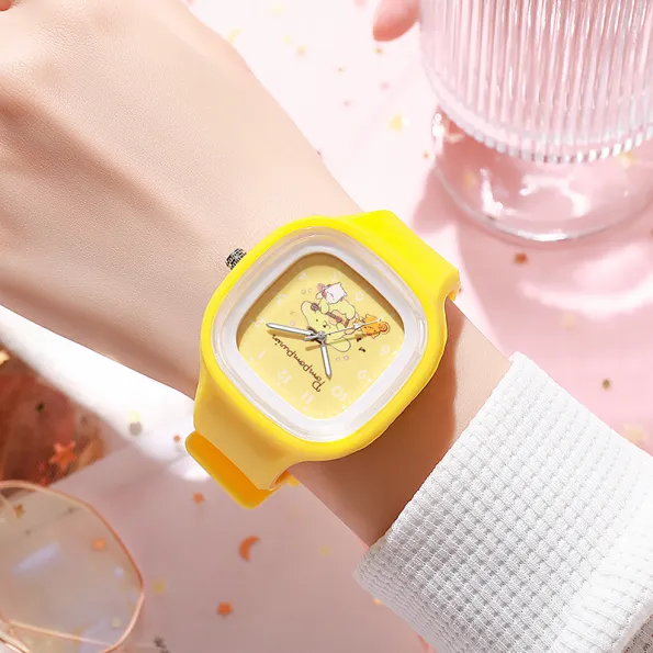 Large square dial sanrio watches - YELLOW hover