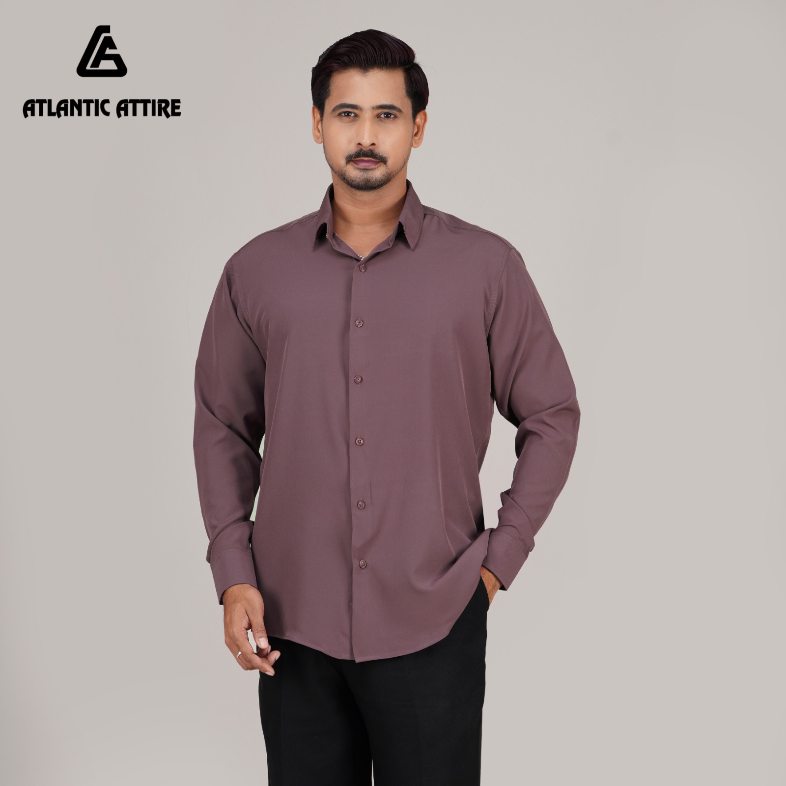 Premium Micro Spandex Shirt - DUSTY MAUVE L/SLV